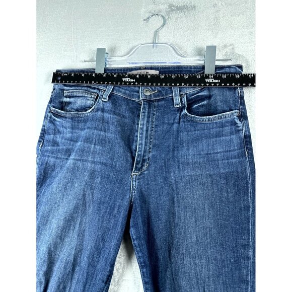 Joes Jeans High Rise Skinny Crop Distressed Denim Stretch Blue Womens Size W31 - Picture 2 of 10